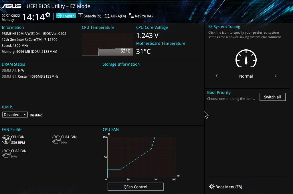 PRIME H610M-R D4