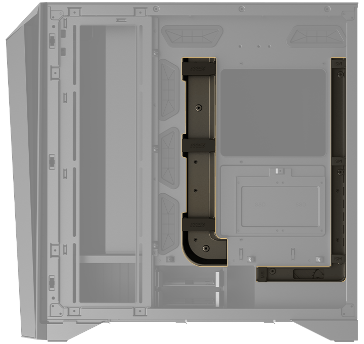 Msi Meg 700RL Cable routing