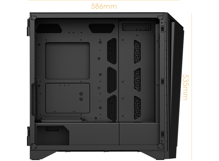 msi meg prospect 700RL case inside