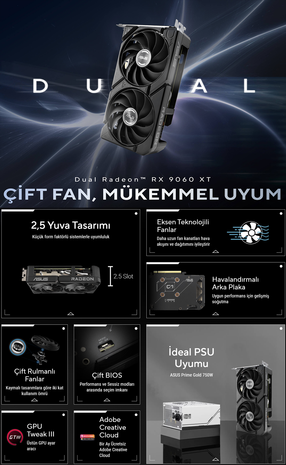 ASUS Dual Radeon™ RX9060XT 8G GDDR6