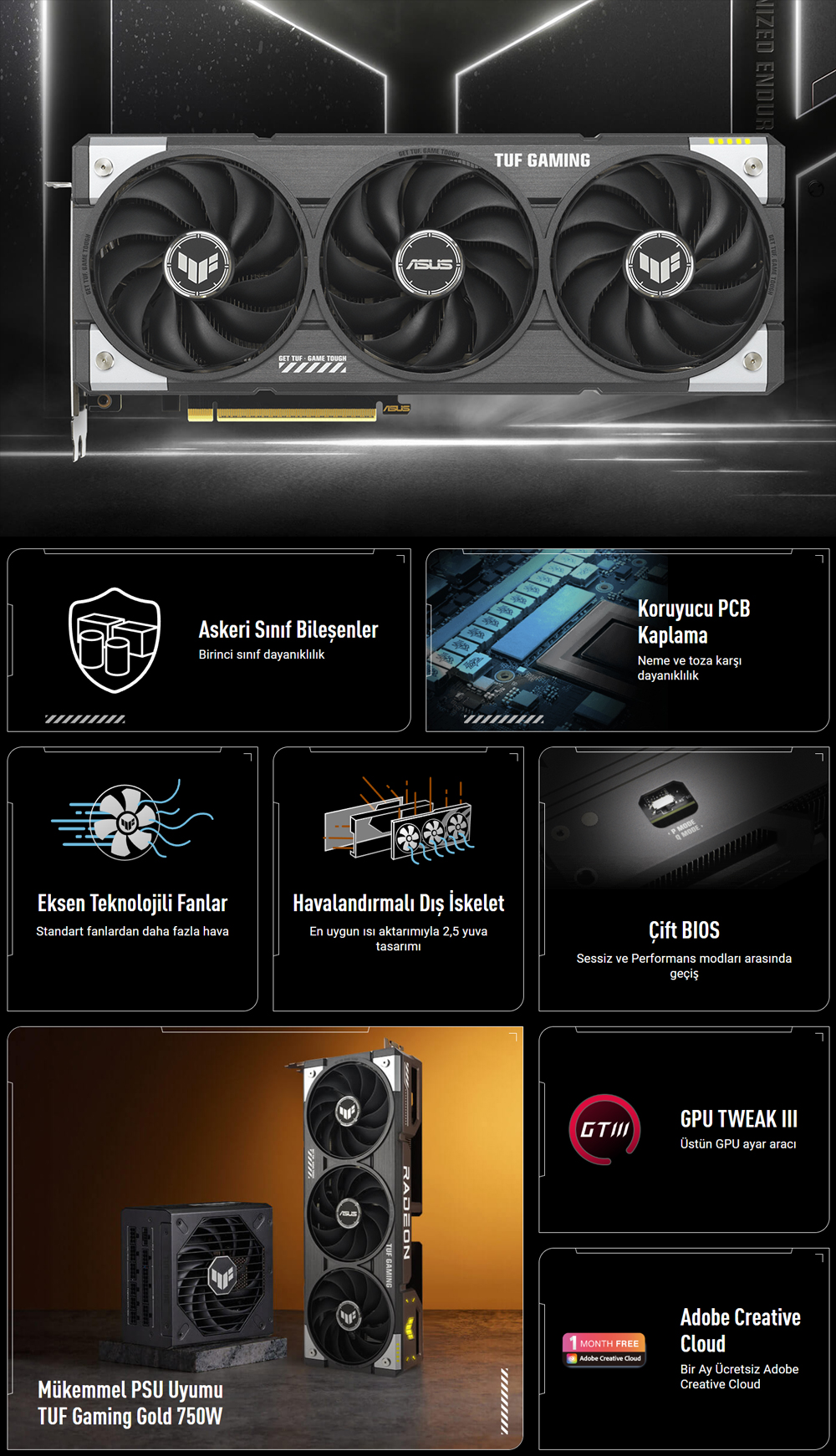 ASUS TUF Gaming Radeon™ RX 9060 XT OC Edition 16GB GDDR6