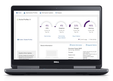 Precision 15 7520 - Dell Precision Optimizer ile verimliliği artırın